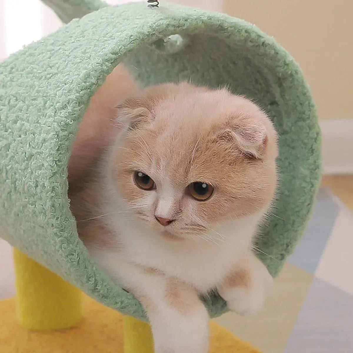 Climbing Frame Cat Scratching Post Jumping Platform Pet Toys for Cats and Kitten - Yellow Wholesale Hub