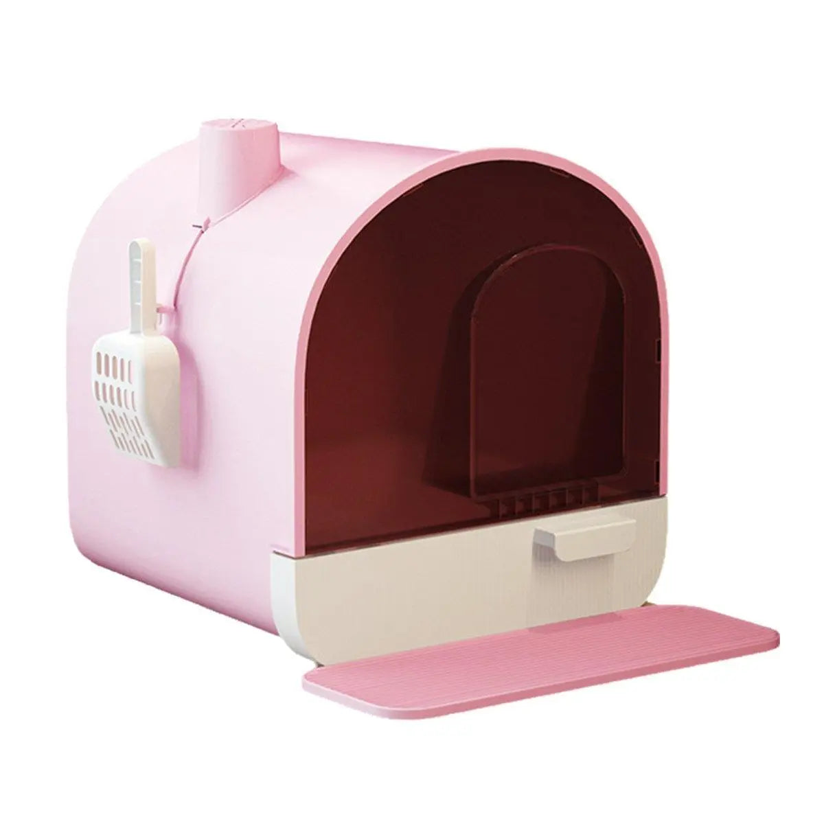 Fully Enclosed Cat Litter Pan Large Litter Box with Drawer Cat Toilet Tray - Green Wholesale Hub