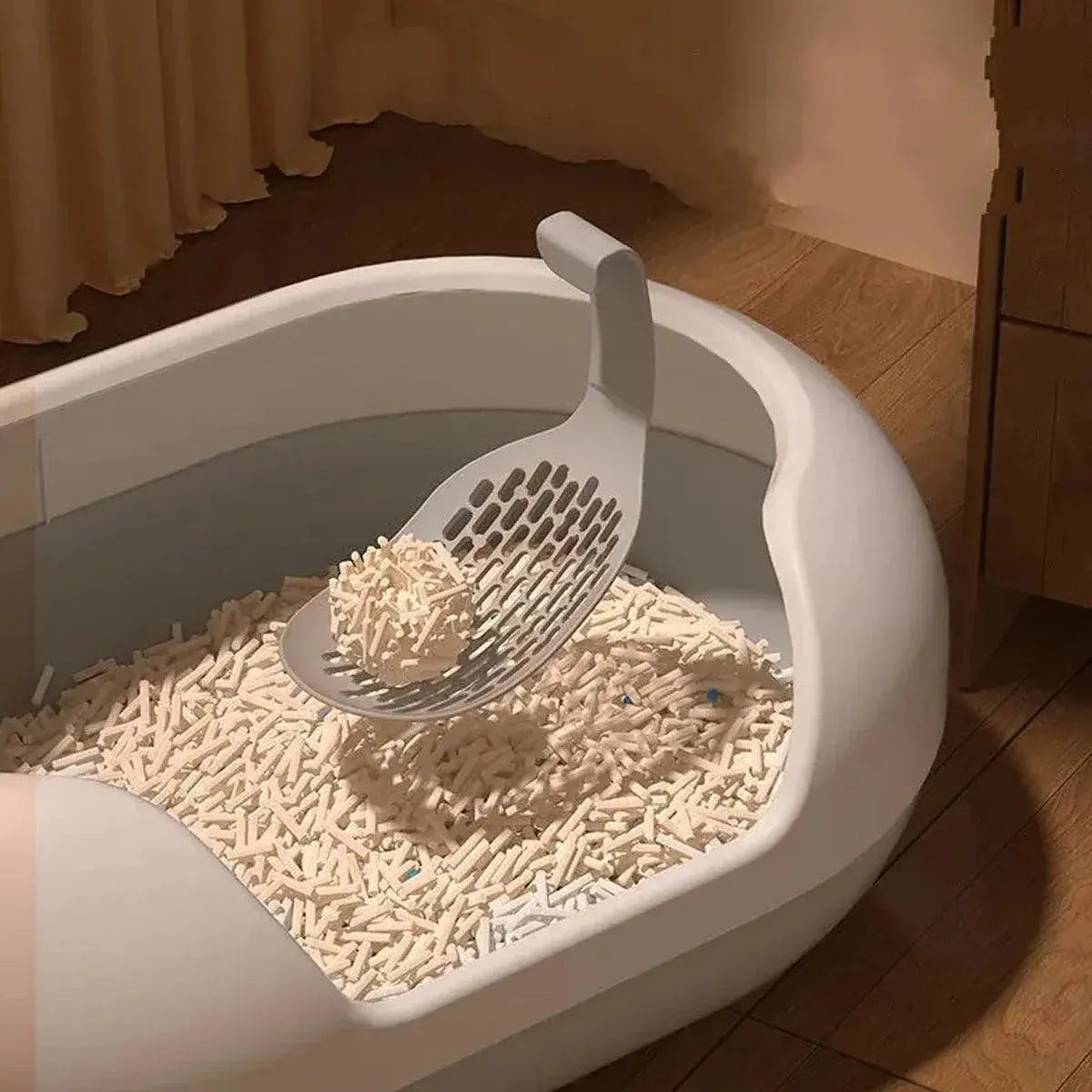 Large Semi Closed Cat Litter Box Covered Litter Pan for Cats Easy Clean Design - Green Wholesale Hub