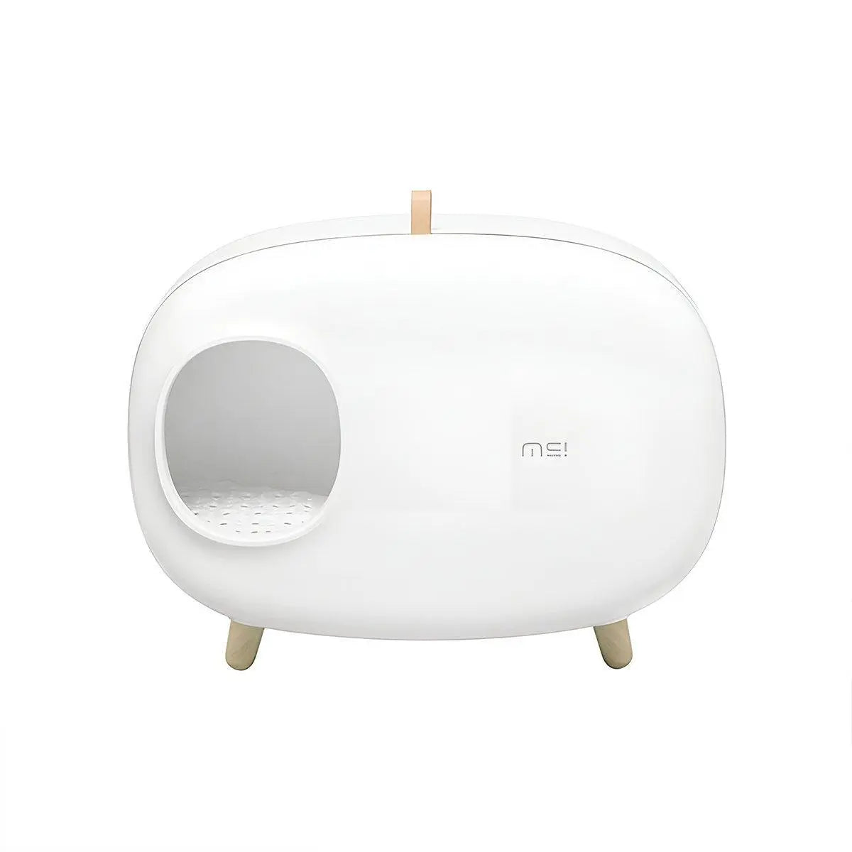 Cat Litter Box Semi-closed Cat Supplies Cat Toilet Drawer Large Cat Litter Box - White Wholesale Hub