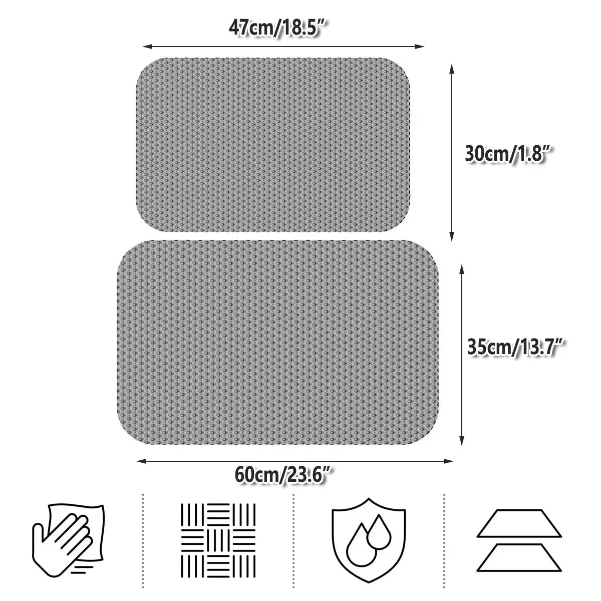 Washable Cat Litter Pad Waterproof Mat Reusable Pet Pee Training Pad Litter Box - 30x47cm Wholesale Hub