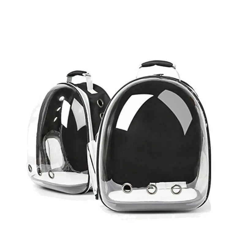Pet Outdoor Carrier Backpack Cat Dog Puppy Travel Space Capsule Shoulder Bag - Black Wholesale Hub