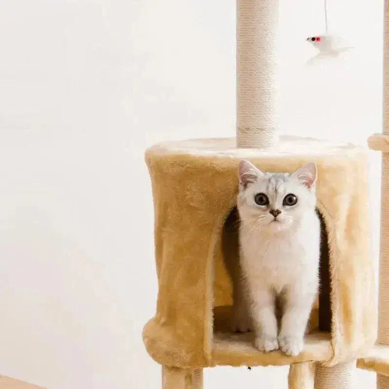 Cat Tree Scratching Post Gym House Condo Scratcher Furniture Tower - Brown Wholesale Hub