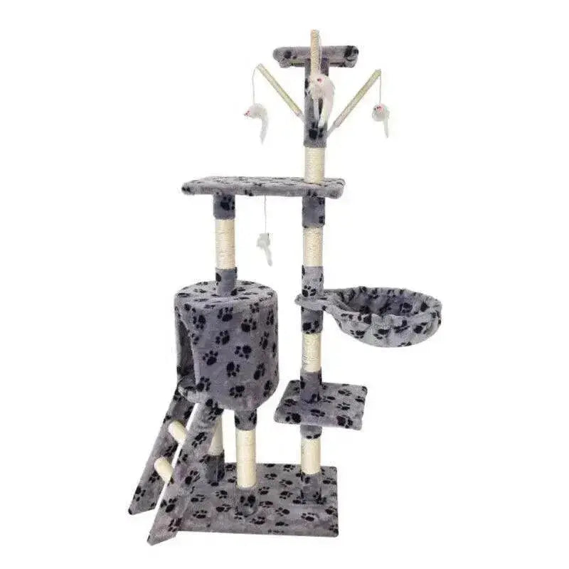 Cat Tree Scratching Post Gym House Condo Scratcher Furniture Tower - Grey-Black Wholesale Hub