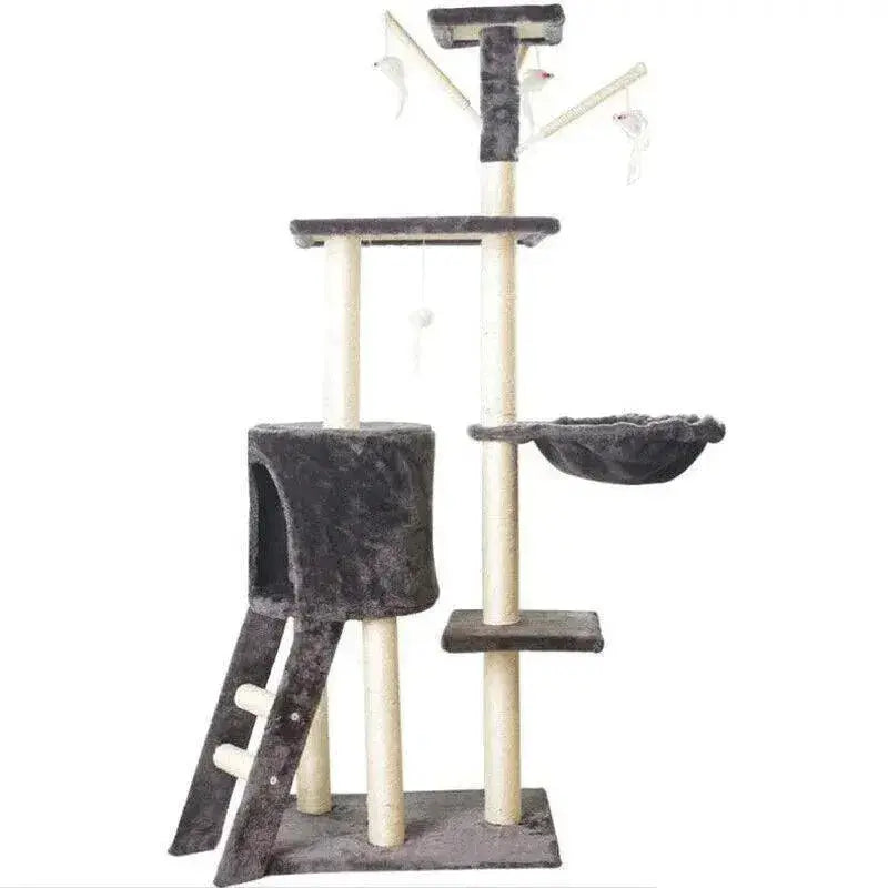 Cat Tree Scratching Post Gym House Condo Scratcher Furniture Tower - Grey Wholesale Hub