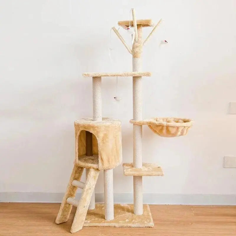 Cat Tree Scratching Post Gym House Condo Scratcher Furniture Tower - Grey Wholesale Hub
