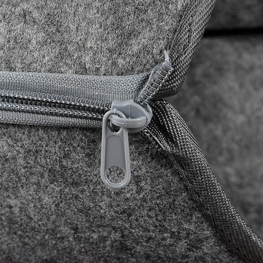 Felt Cat Tunnel Bed Donut Cave Nest for Kittens and Small Pets 50x30cm - Light Grey Wholesale Hub