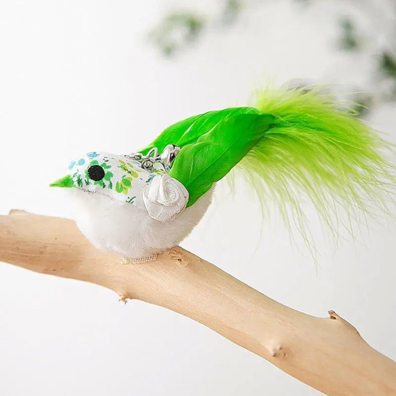 Cat Play Toy Simulation Birds Teaser Wand Interactive Stick with Suction Cup - 1 Wholesale Hub