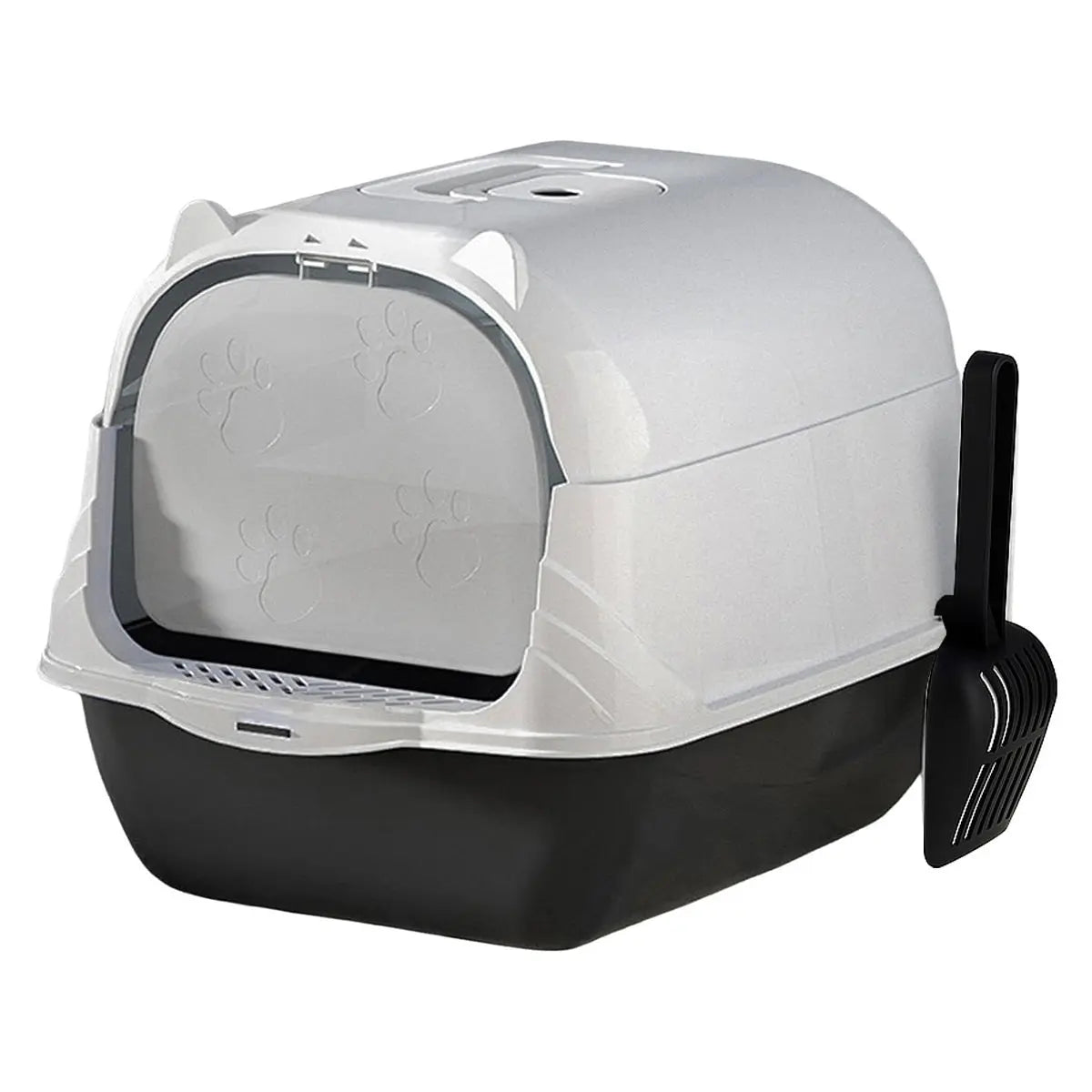 Enclosed Cat Litter Box Lid Scoop Splash Proof Lift Top Removable Toilet Tray - Purple Wholesale Hub