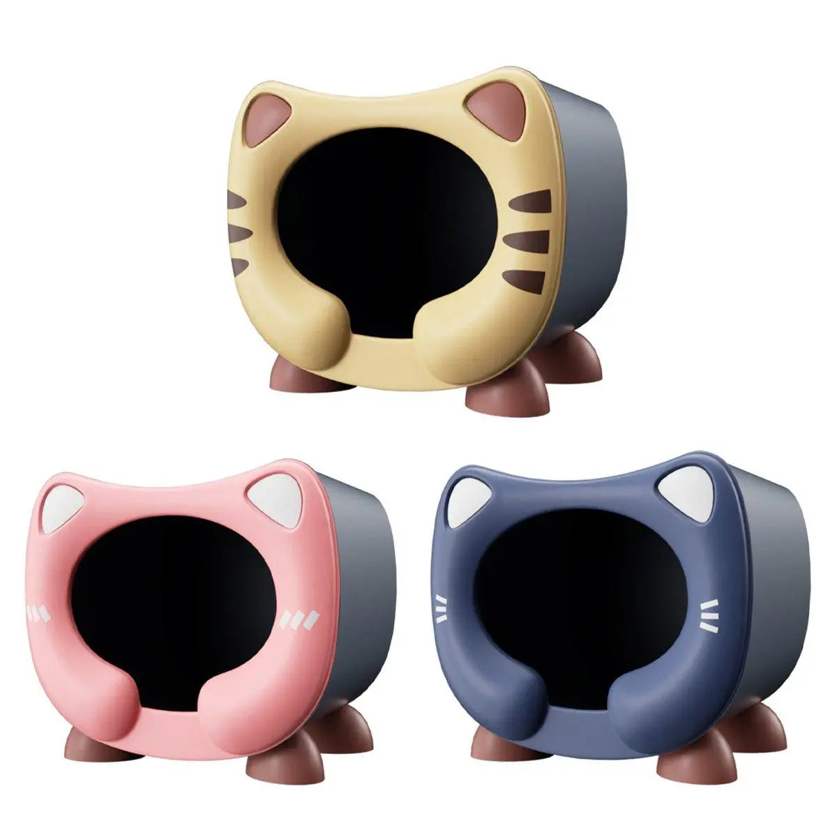 Semi Closed Cat Nest Soft Cozy Pet Bed for Cats Small Animals Indoor Sleeping - Blue Wholesale Hub