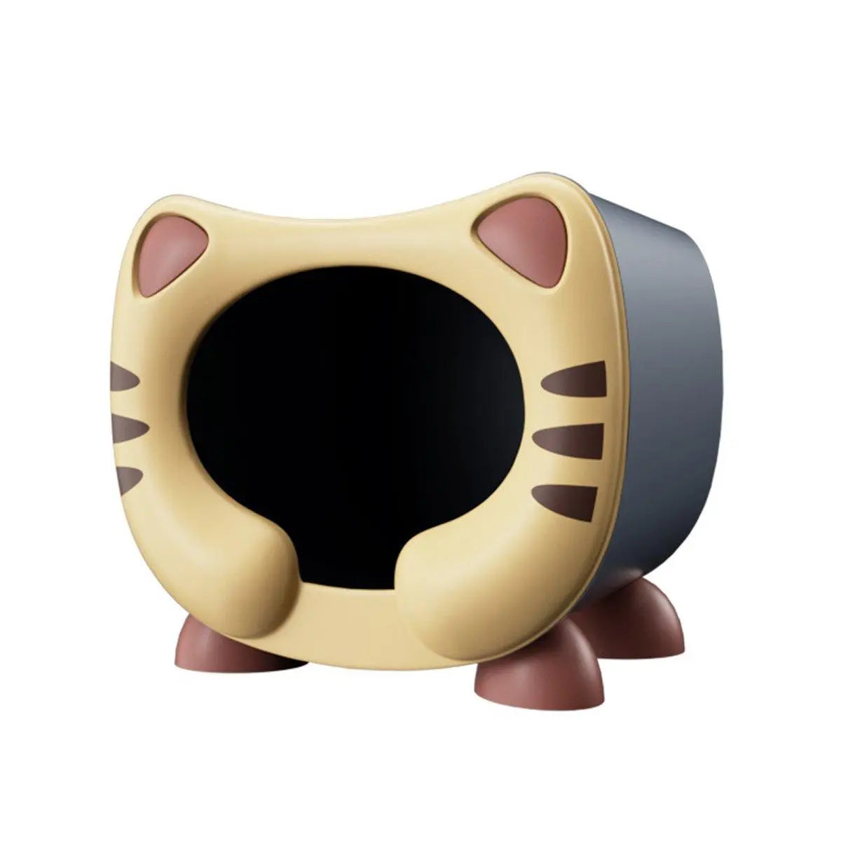 Semi Closed Cat Nest Soft Cozy Pet Bed for Cats Small Animals Indoor Sleeping - Blue Wholesale Hub