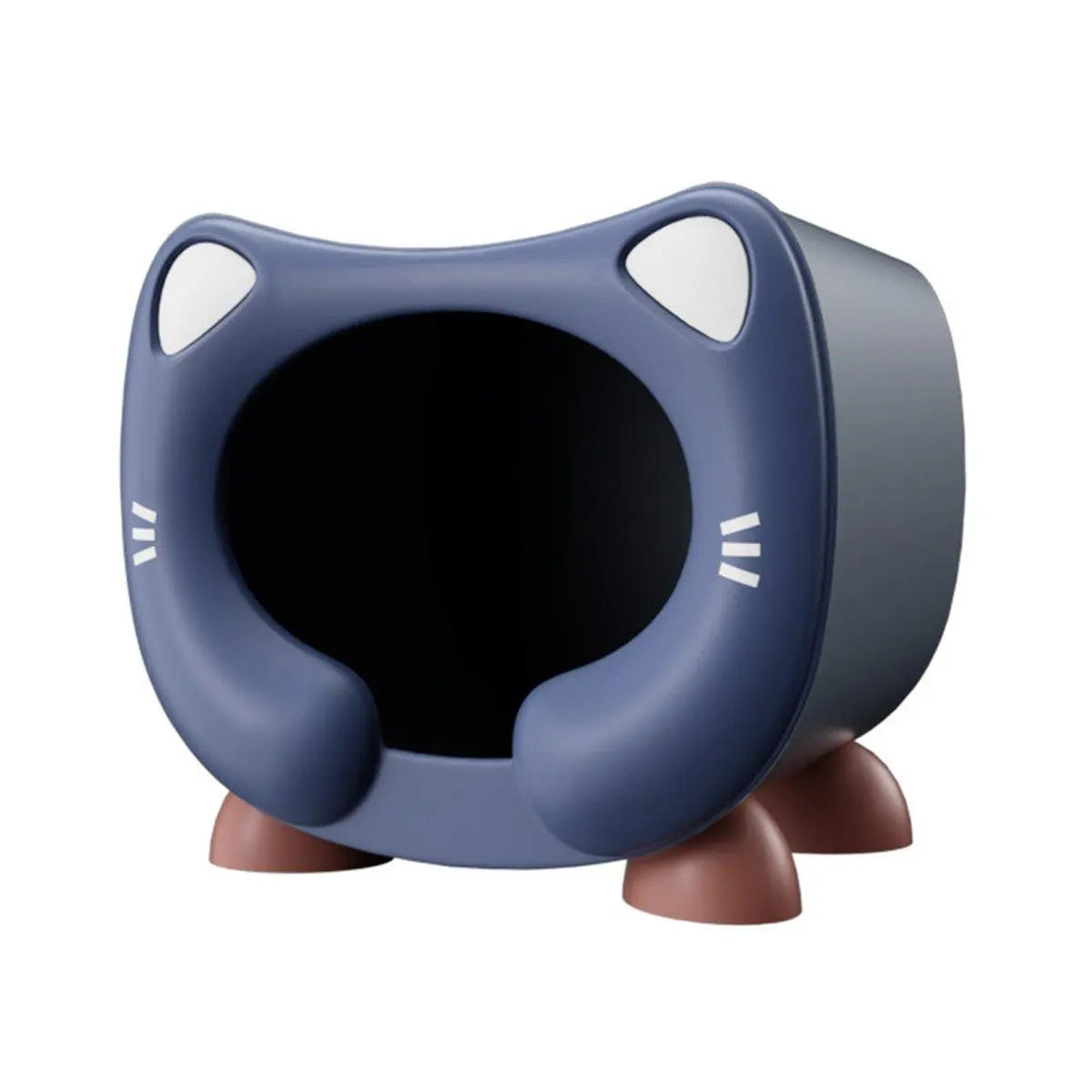 Semi Closed Cat Nest Soft Cozy Pet Bed for Cats Small Animals Indoor Sleeping - Blue Wholesale Hub