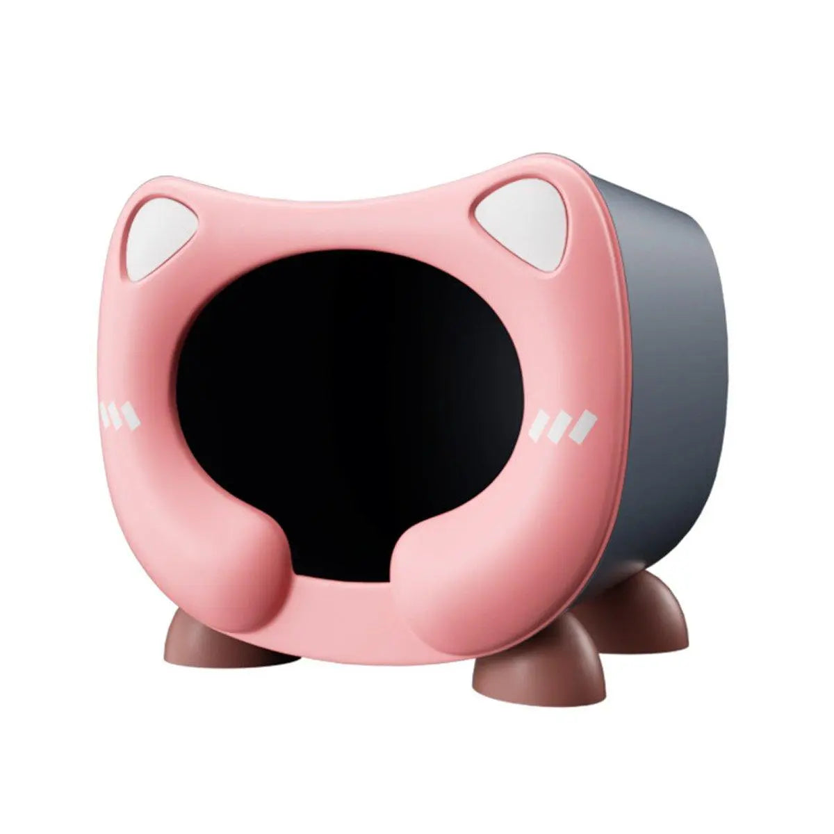 Semi Closed Cat Nest Soft Cozy Pet Bed for Cats Small Animals Indoor Sleeping - Pink Wholesale Hub