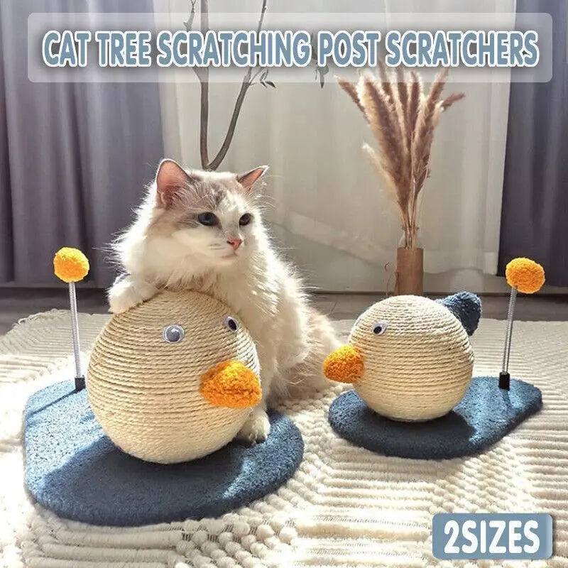 Cat Scratching Post Toy with Ball Claw Grinding Rope Tree for Indoor Play - Large Wholesale Hub