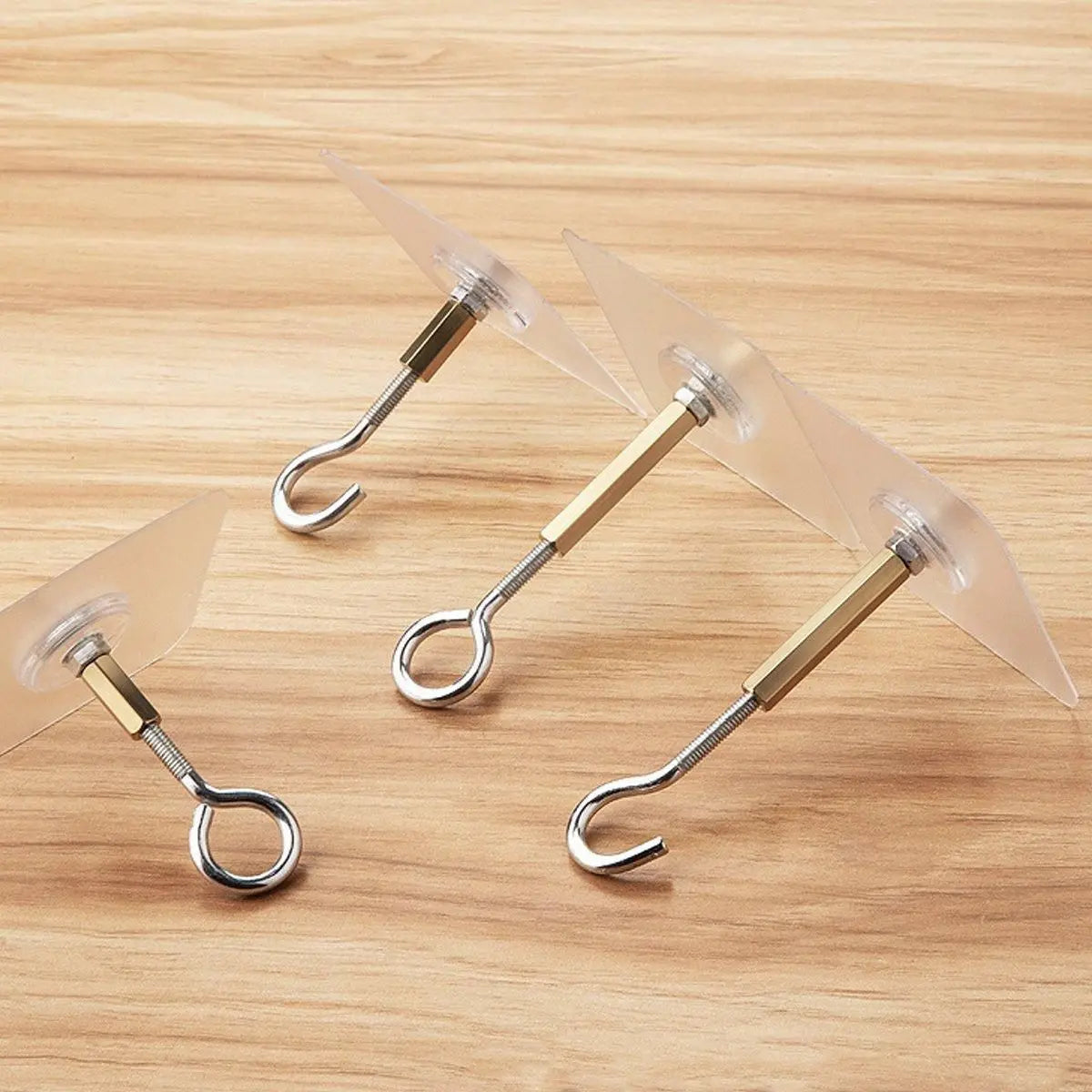 12 PCS Heavy Duty Self Adhesive Hooks Stainless Steel Ceiling Hooks for Home - Closed Wholesale Hub