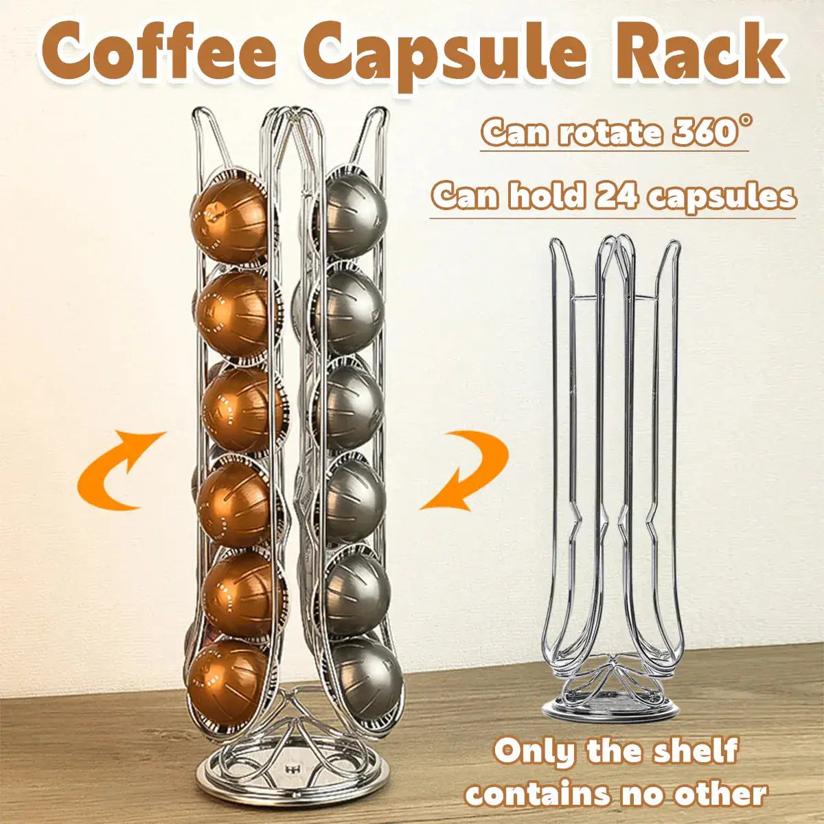 24 Coffee Capsule Holder Rack Storage Stand Pod Display Organizer Shelf Kitchen Wholesale Hub