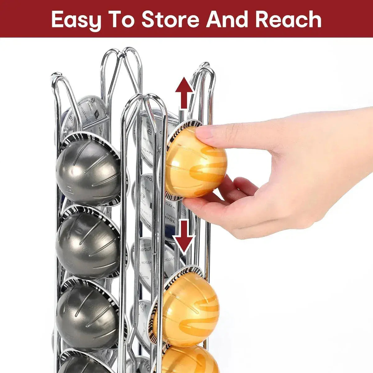 24 Coffee Capsule Holder Rack Storage Stand Pod Display Organizer Shelf Kitchen Wholesale Hub