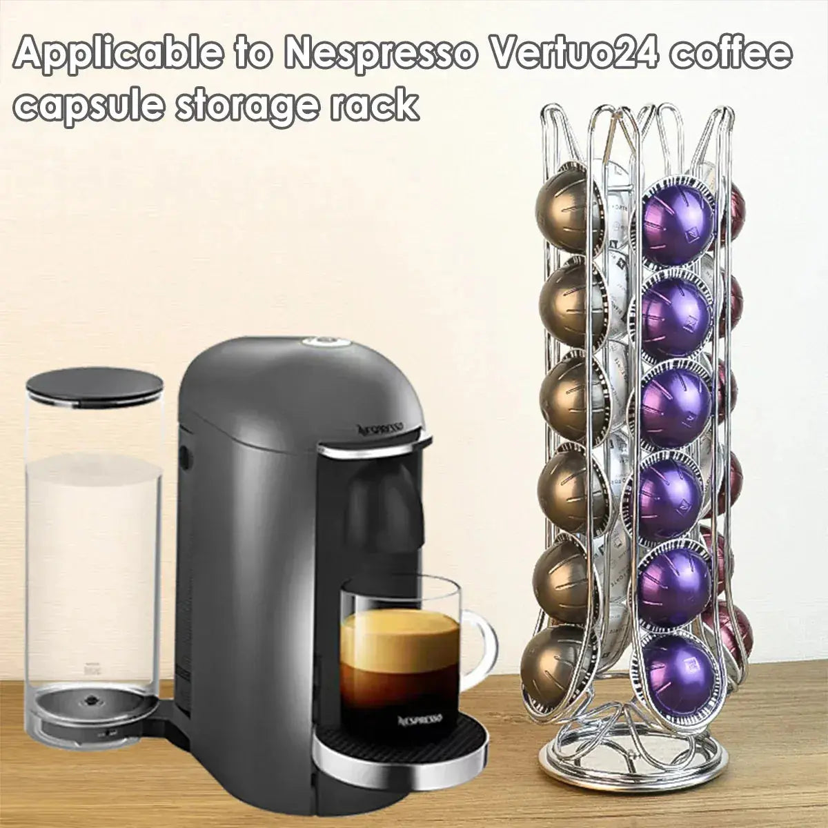 24 Coffee Capsule Holder Rack Storage Stand Pod Display Organizer Shelf Kitchen Wholesale Hub