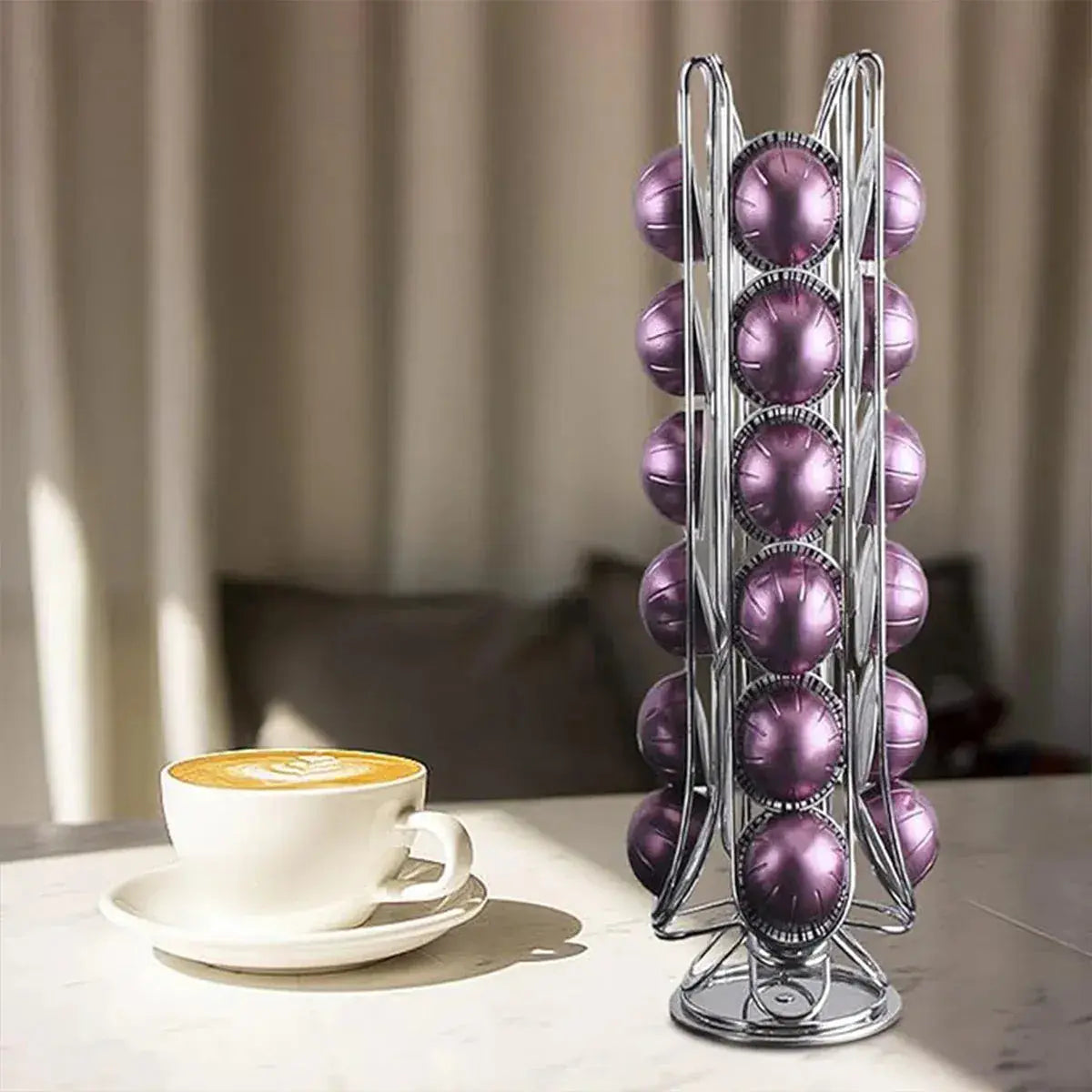 24 Coffee Capsule Holder Rack Storage Stand Pod Display Organizer Shelf Kitchen Wholesale Hub