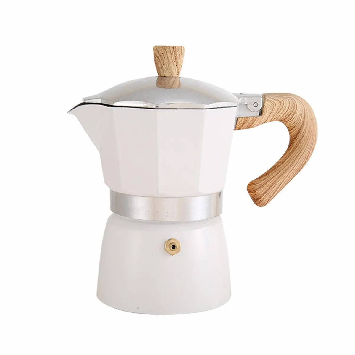 Portable Coffee Maker Wood Grain Handle Outdoor Manual Espresso Machine Camping - Black-300ml Wholesale Hub