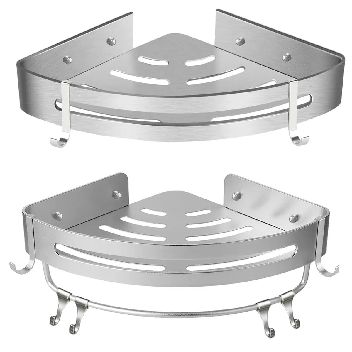 Wall Mounted Bathroom Shelf Triangle Corner Shower Storage Rack for Toiletries - Single layer Wholesale Hub