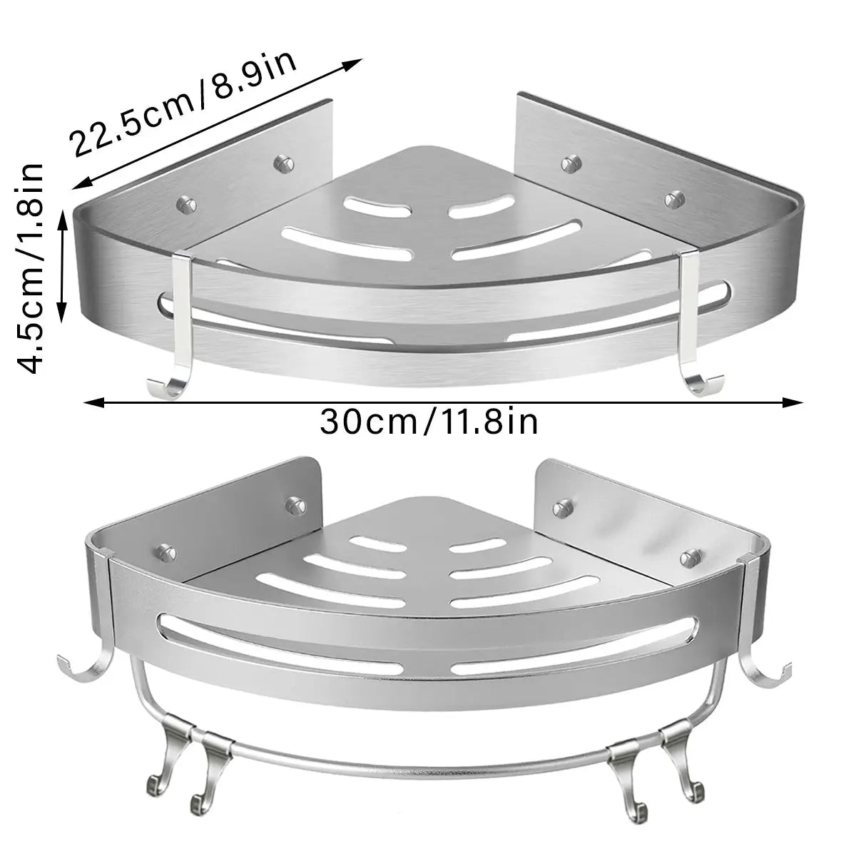 Wall Mounted Bathroom Shelf Triangle Corner Shower Storage Rack for Toiletries - Single layer Wholesale Hub