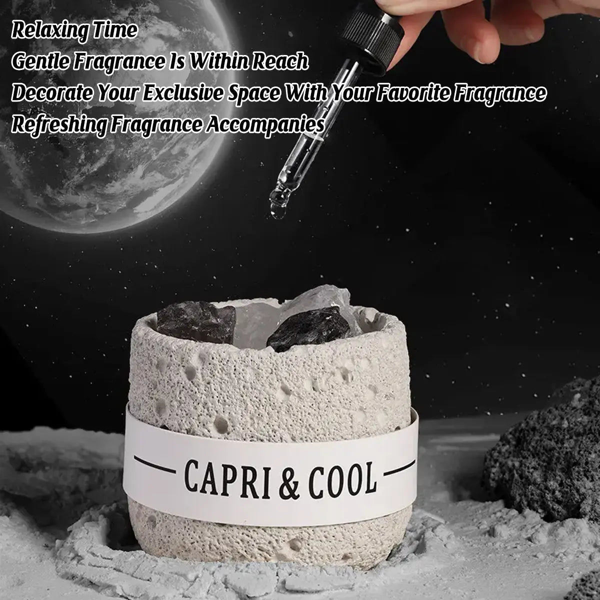 Crystal Stone Oil Diffuser Passive Aromatherapy Set White Natural Bedroom Decor - Blue Bellflower Wholesale Hub