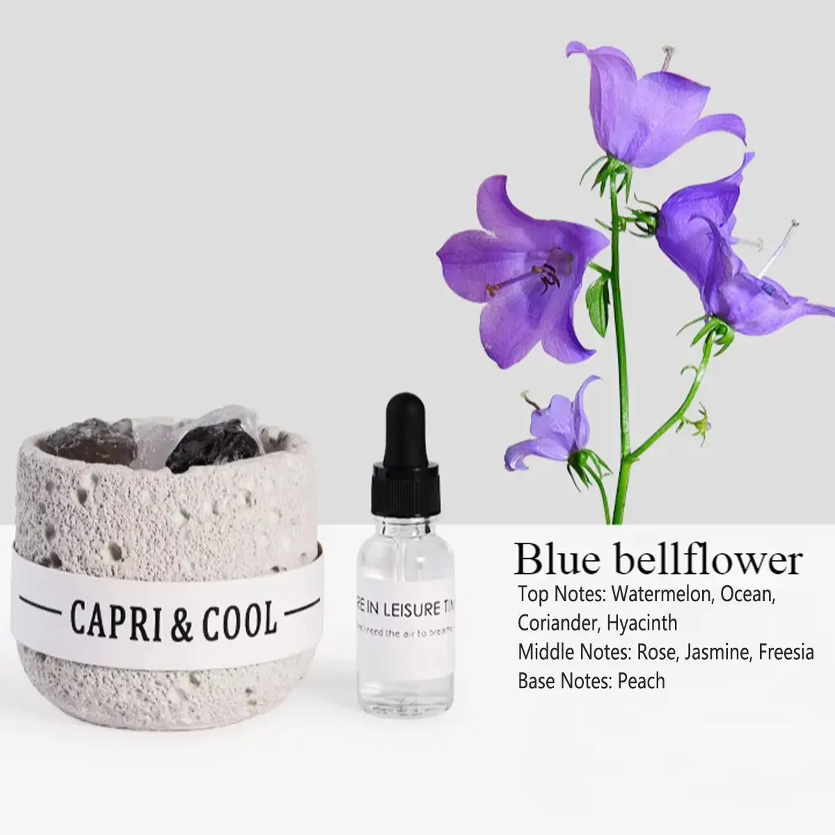 Crystal Stone Oil Diffuser Passive Aromatherapy Set White Natural Bedroom Decor - Blue Bellflower Wholesale Hub