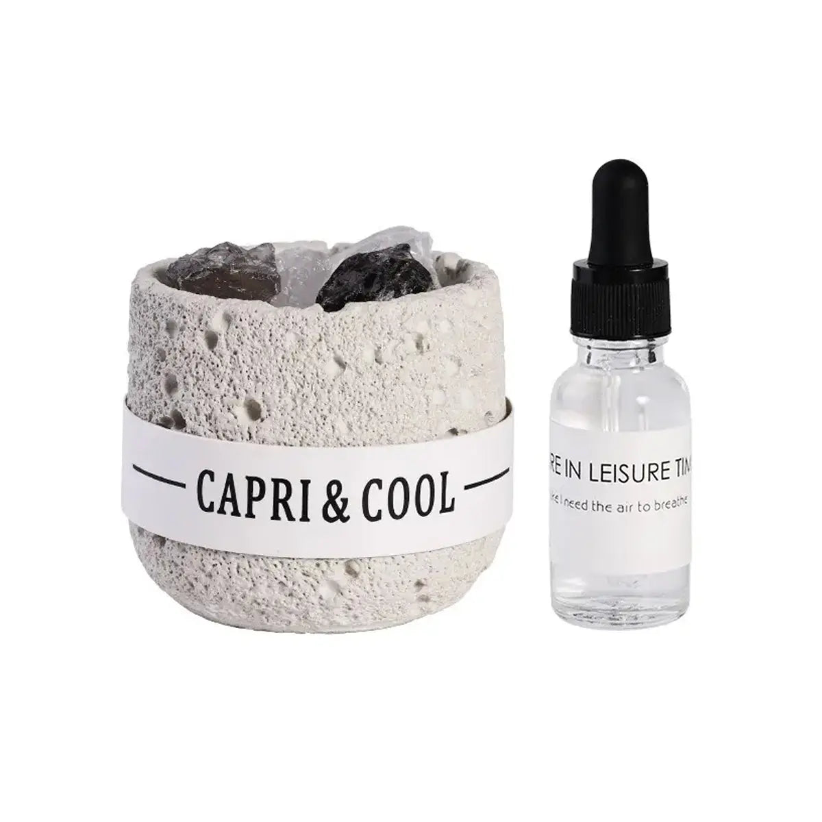 Crystal Stone Oil Diffuser Passive Aromatherapy Set White Natural Bedroom Decor - Blue Bellflower Wholesale Hub
