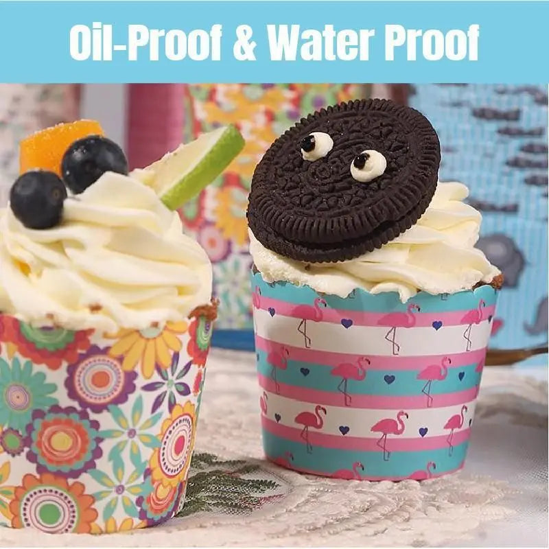 500pcs Colorful Cupcake Muffin Baking Cups Greaseproof Nonstick Paper Liners - Cupcake-500pcs-FTBD Wholesale Hub