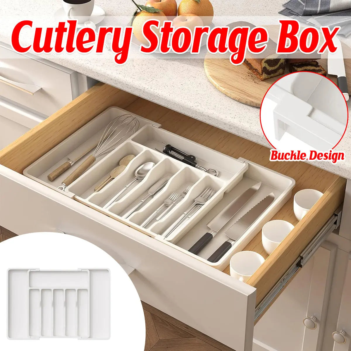 Portable Tableware Storage Box Telescopic Household Storage Tray Organizer Wholesale Hub