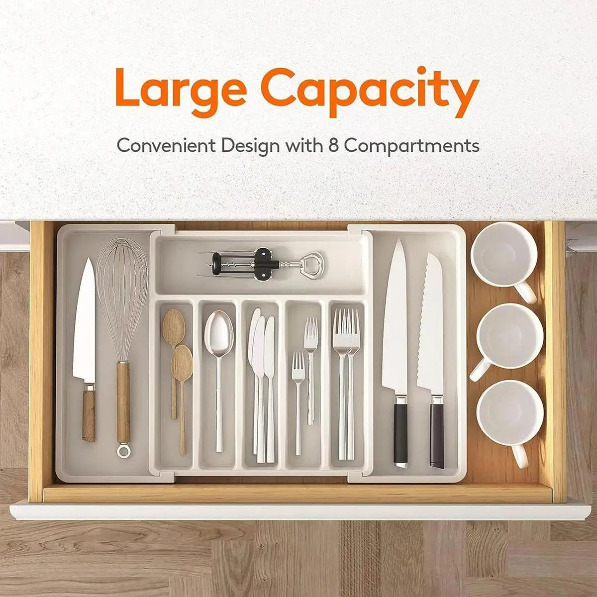 Portable Tableware Storage Box Telescopic Household Storage Tray Organizer Wholesale Hub