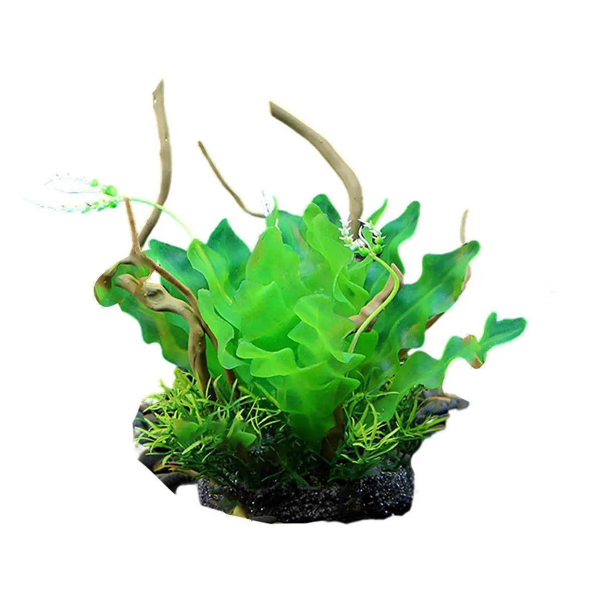 Aquarium Landscaping Decoration Artificial Wood and Plants Fish Tank Ornament - CM3302-Green Wholesale Hub