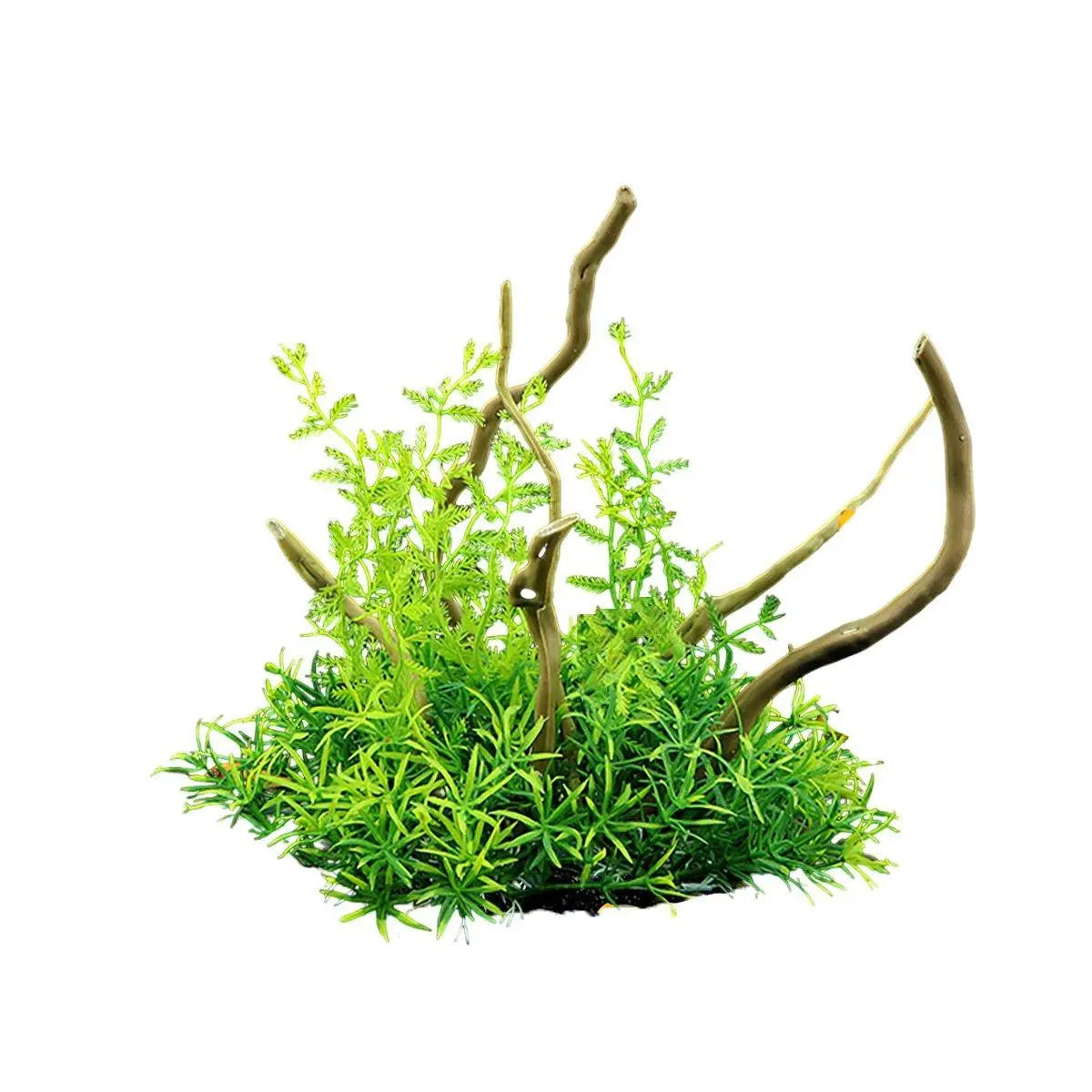 Aquarium Landscaping Decoration Artificial Wood and Plants Fish Tank Ornament - CM3901-Green Wholesale Hub