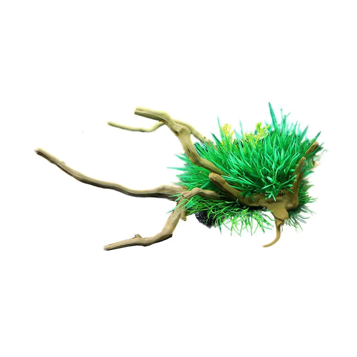Aquarium Landscaping Decoration Artificial Wood and Plants Fish Tank Ornament - CM3901-Green Wholesale Hub