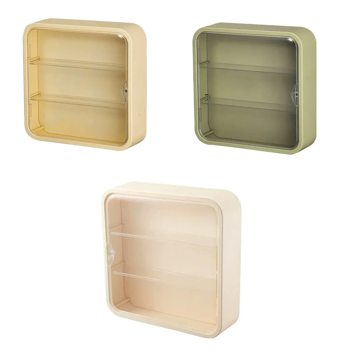 Wall Mounted Showcase Acrylic Figures Toys Display Case Dustproof Storage Box - Yellow Wholesale Hub