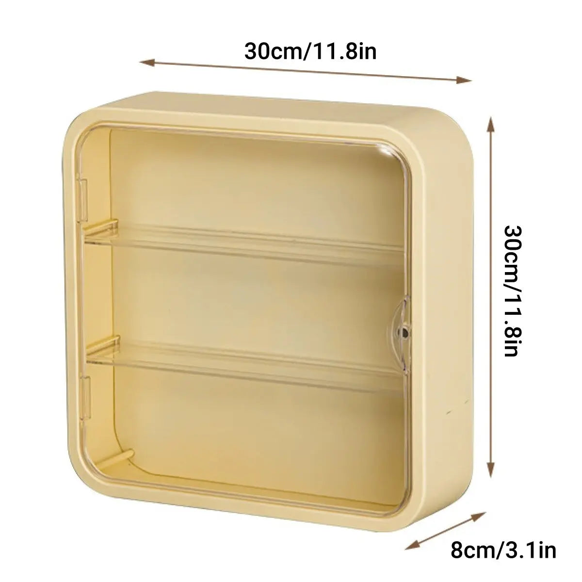 Wall Mounted Showcase Acrylic Figures Toys Display Case Dustproof Storage Box - Yellow Wholesale Hub