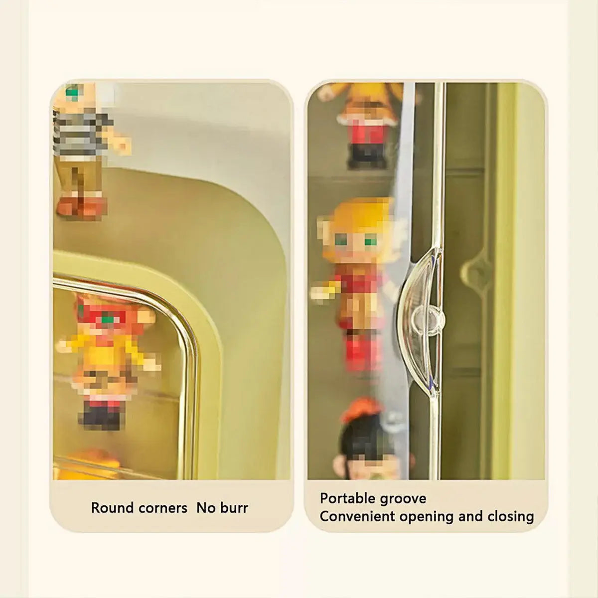 Wall Mounted Showcase Acrylic Figures Toys Display Case Dustproof Storage Box - Yellow Wholesale Hub