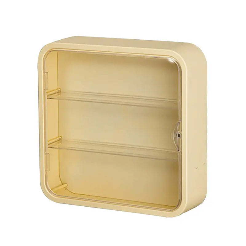 Wall Mounted Showcase Acrylic Figures Toys Display Case Dustproof Storage Box - Yellow Wholesale Hub