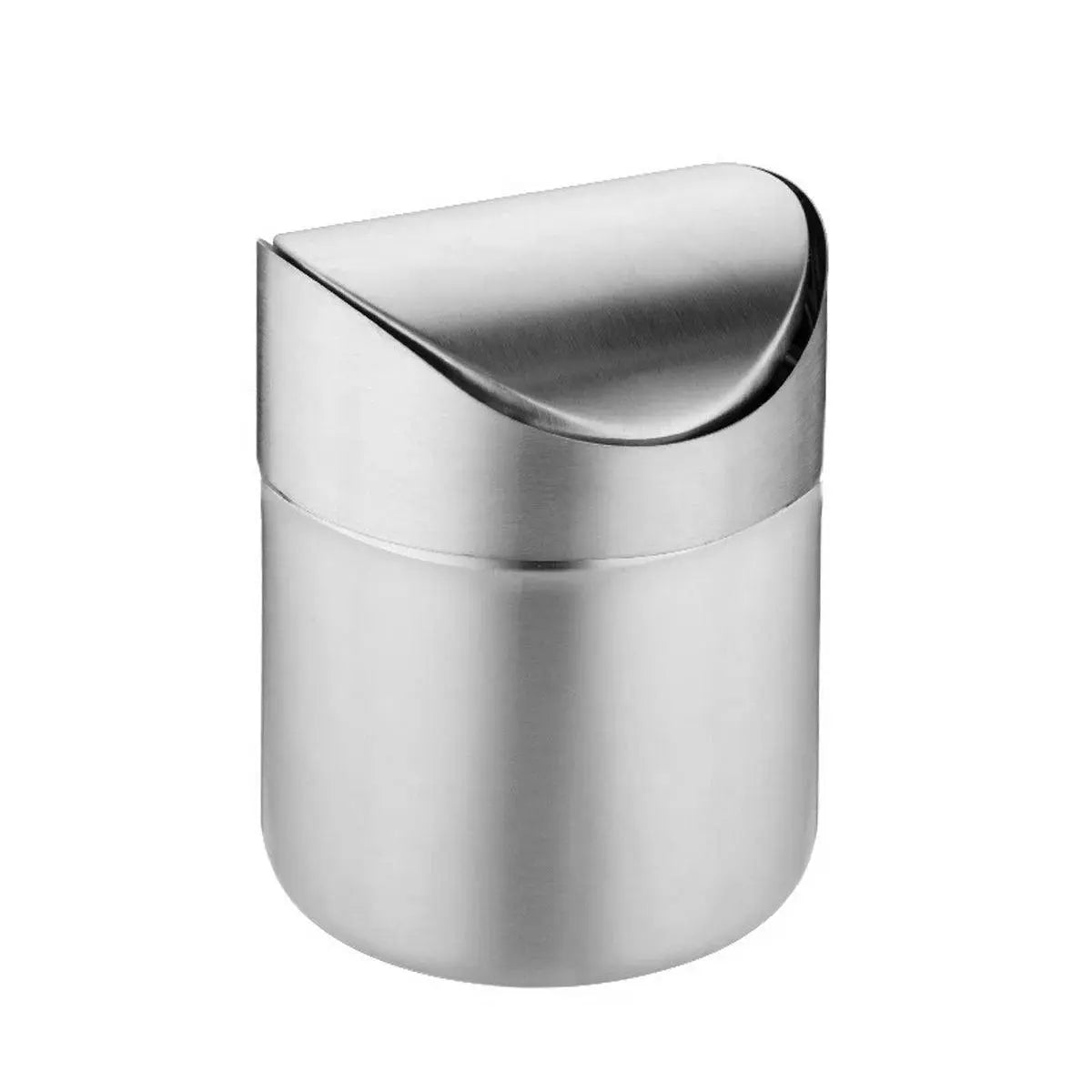 Stainless Steel Mini Desktop Wastebasket Organizer Compact Waste Bin for Office Wholesale Hub
