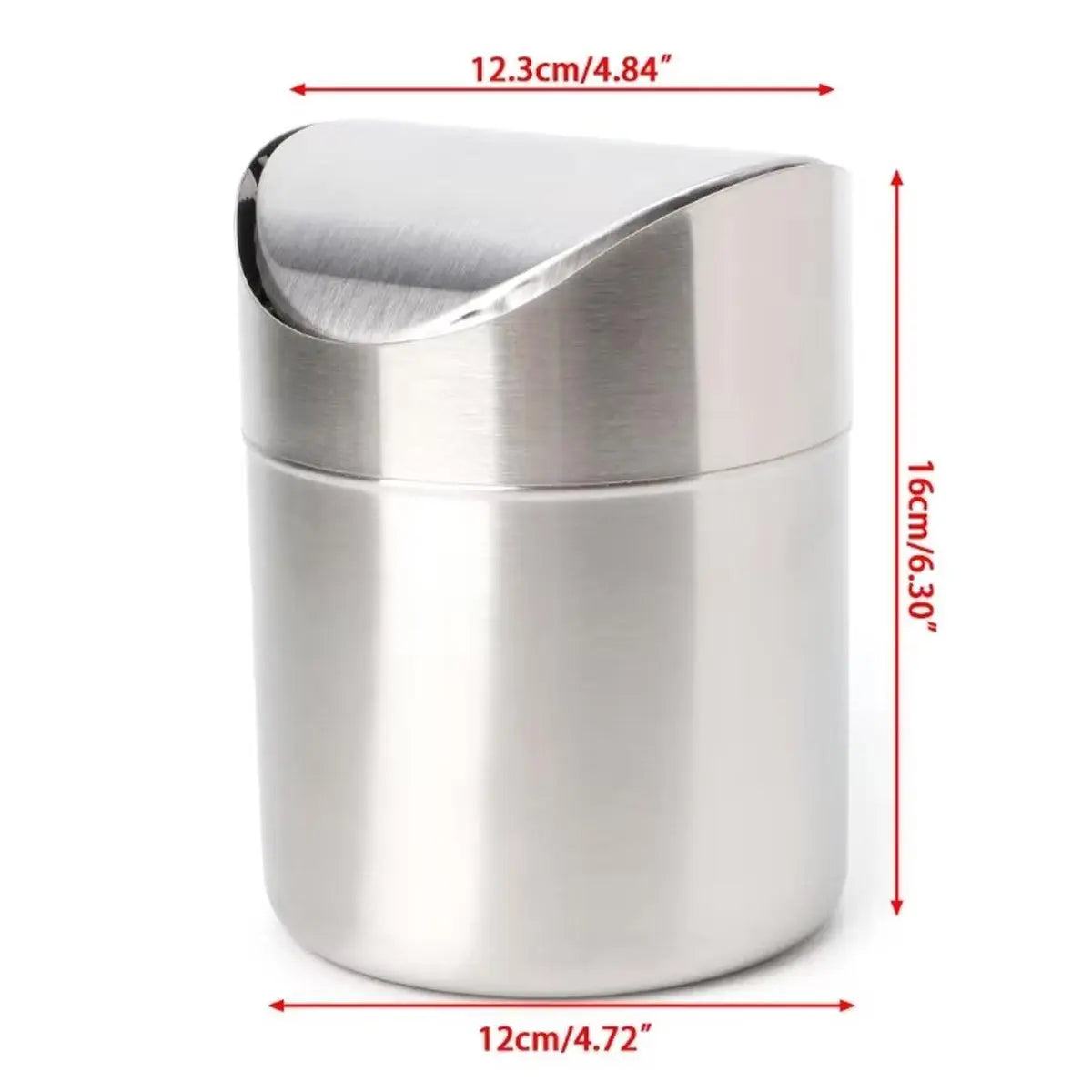 Stainless Steel Mini Desktop Wastebasket Organizer Compact Waste Bin for Office Wholesale Hub