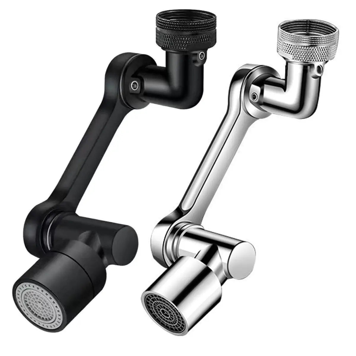 Multifunction Mechanical Arm Faucet Extender Rotatable Sink Tap Adapter Joint - Silver Wholesale Hub