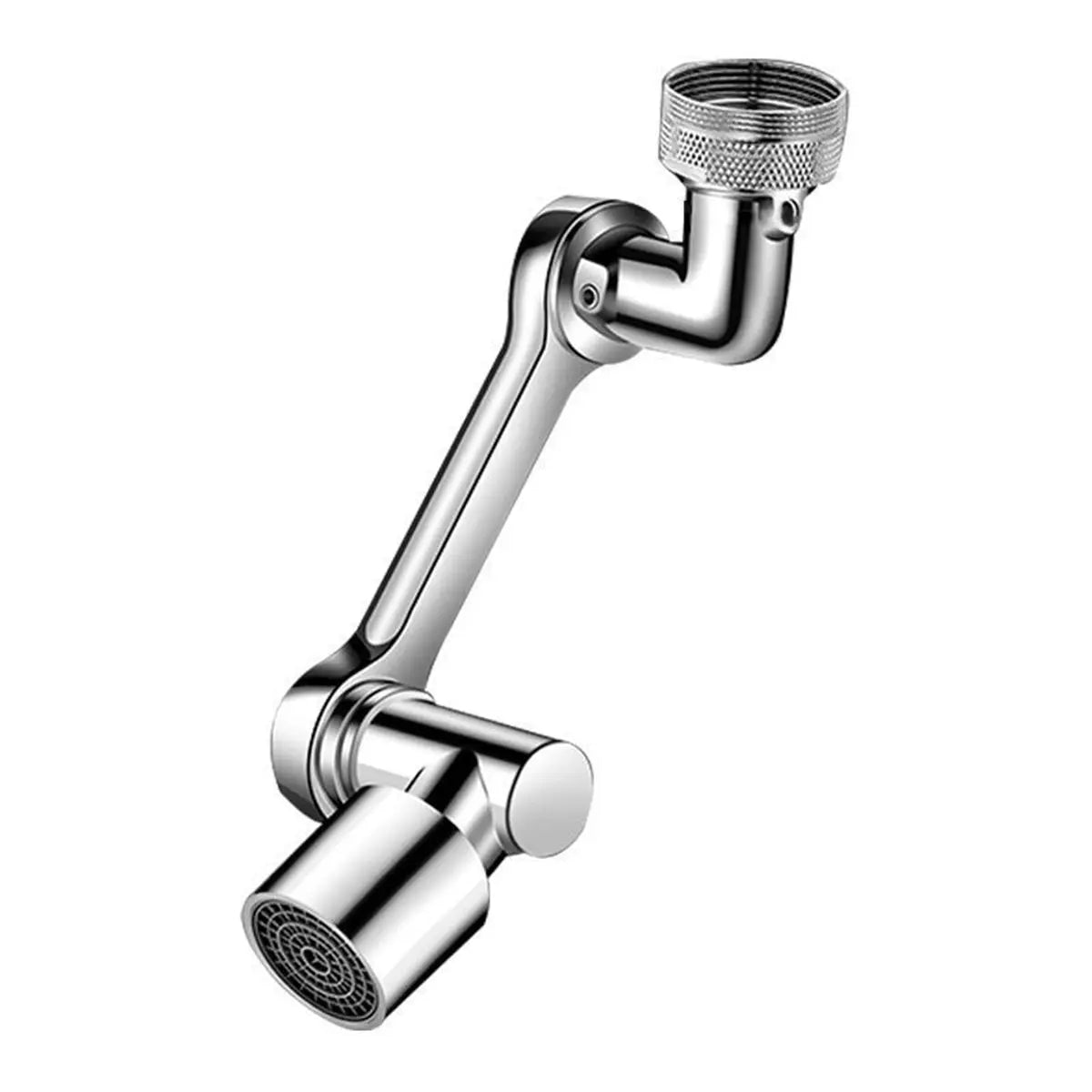 Multifunction Mechanical Arm Faucet Extender Rotatable Sink Tap Adapter Joint - Silver Wholesale Hub