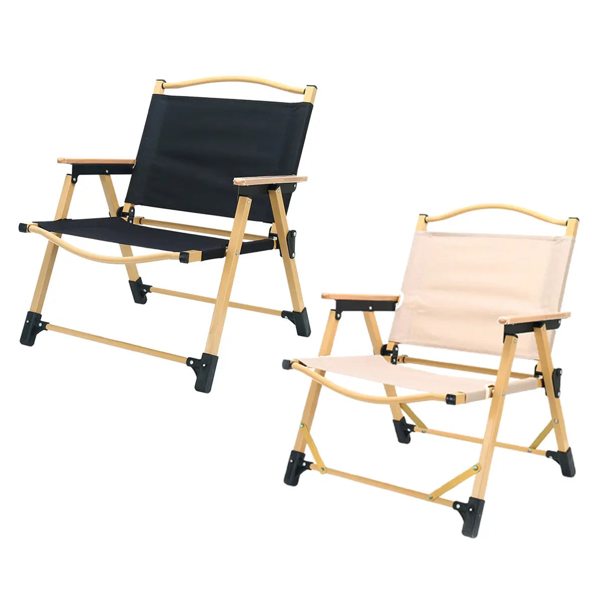 Outdoor Folding Chair Portable Camping Seat Compact Foldable Chair for Picnic - Black Wholesale Hub