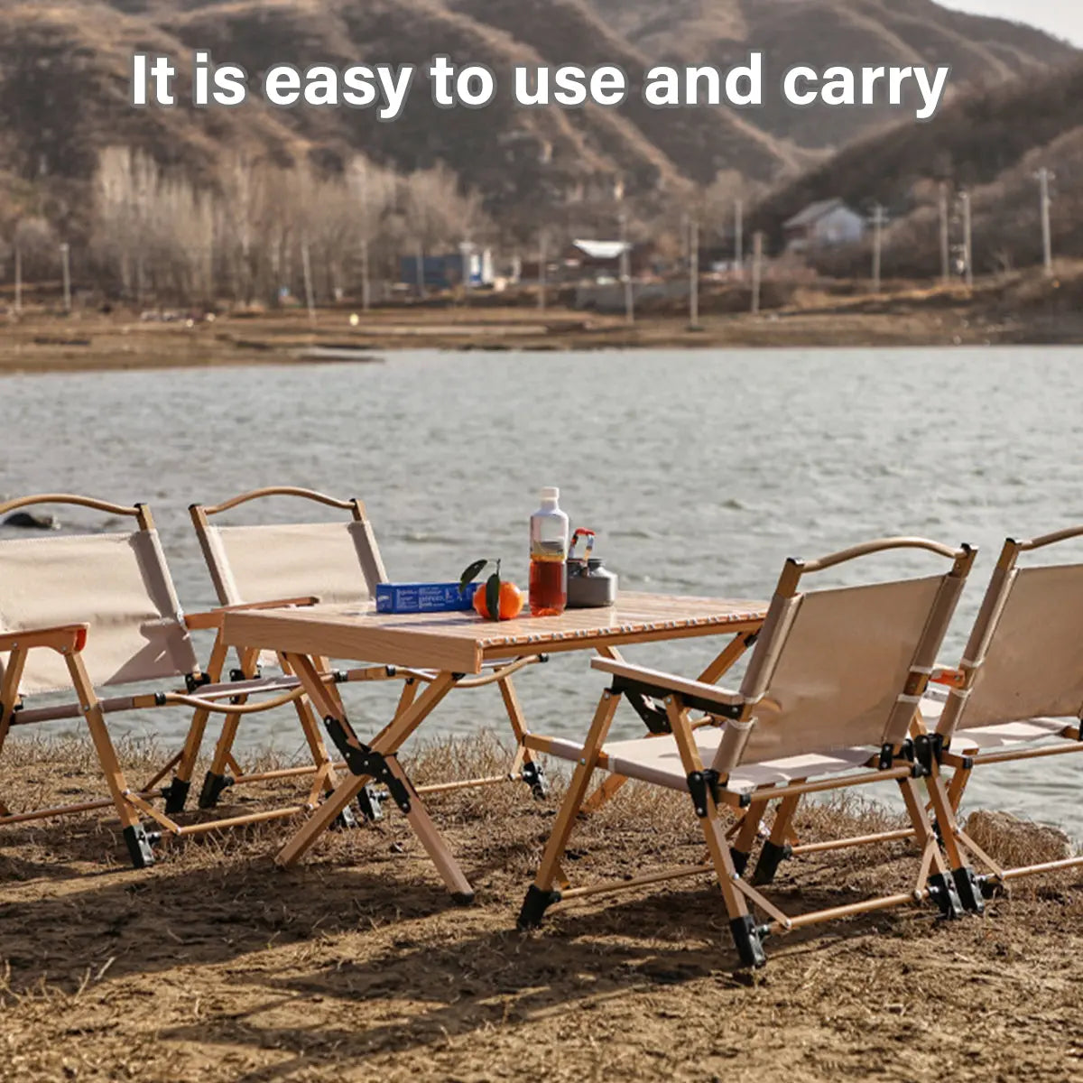 Outdoor Folding Chair Portable Camping Seat Compact Foldable Chair for Picnic - Black Wholesale Hub
