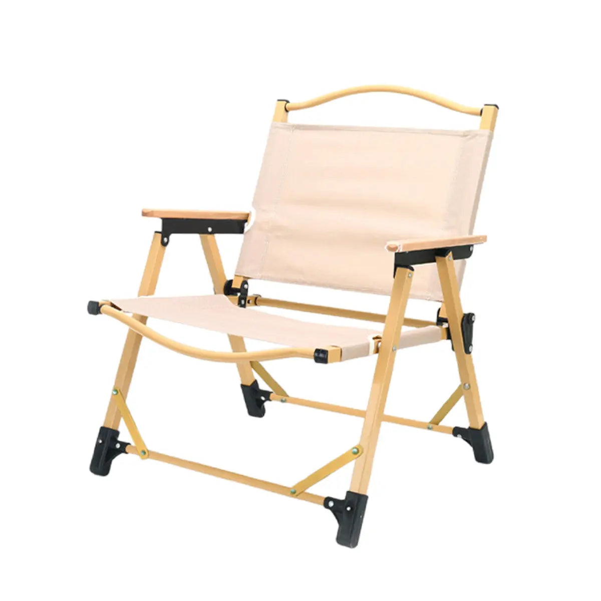 Outdoor Folding Chair Portable Camping Seat Compact Foldable Chair for Picnic - Black Wholesale Hub
