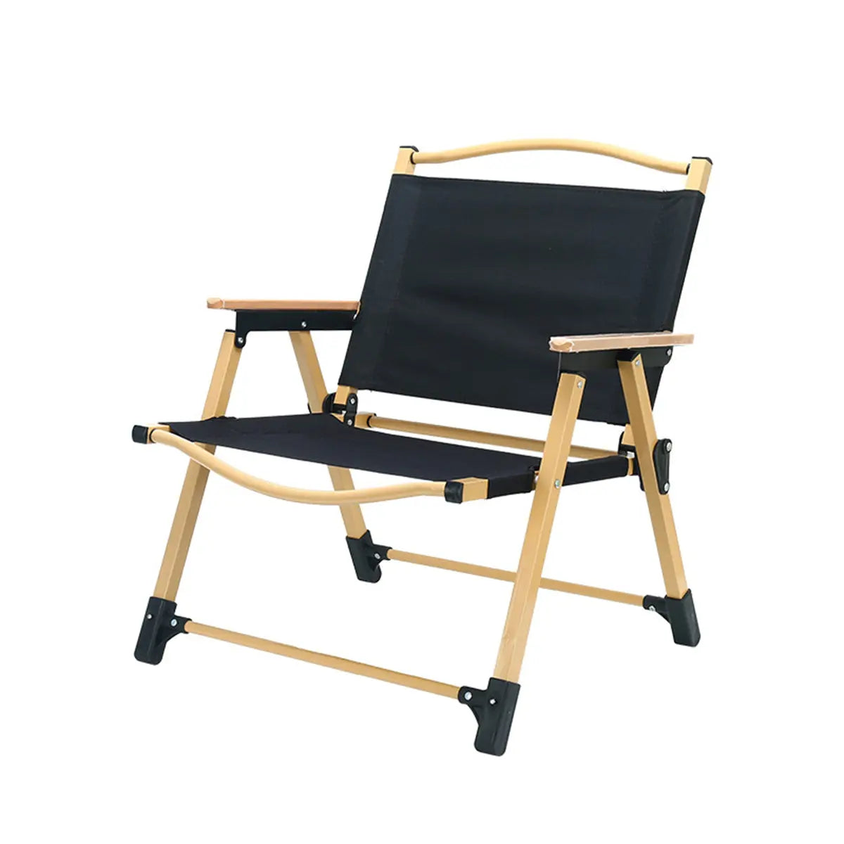 Outdoor Folding Chair Portable Camping Seat Compact Foldable Chair for Picnic - Black Wholesale Hub