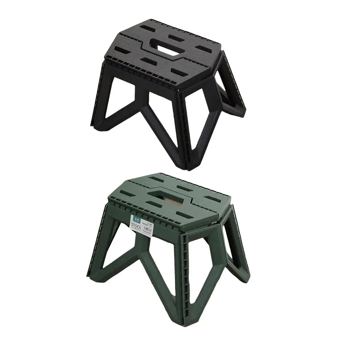 Foldable Stool Portable Fishing Stool Compact Folding Small Bench Outdoor Seat - Black Wholesale Hub