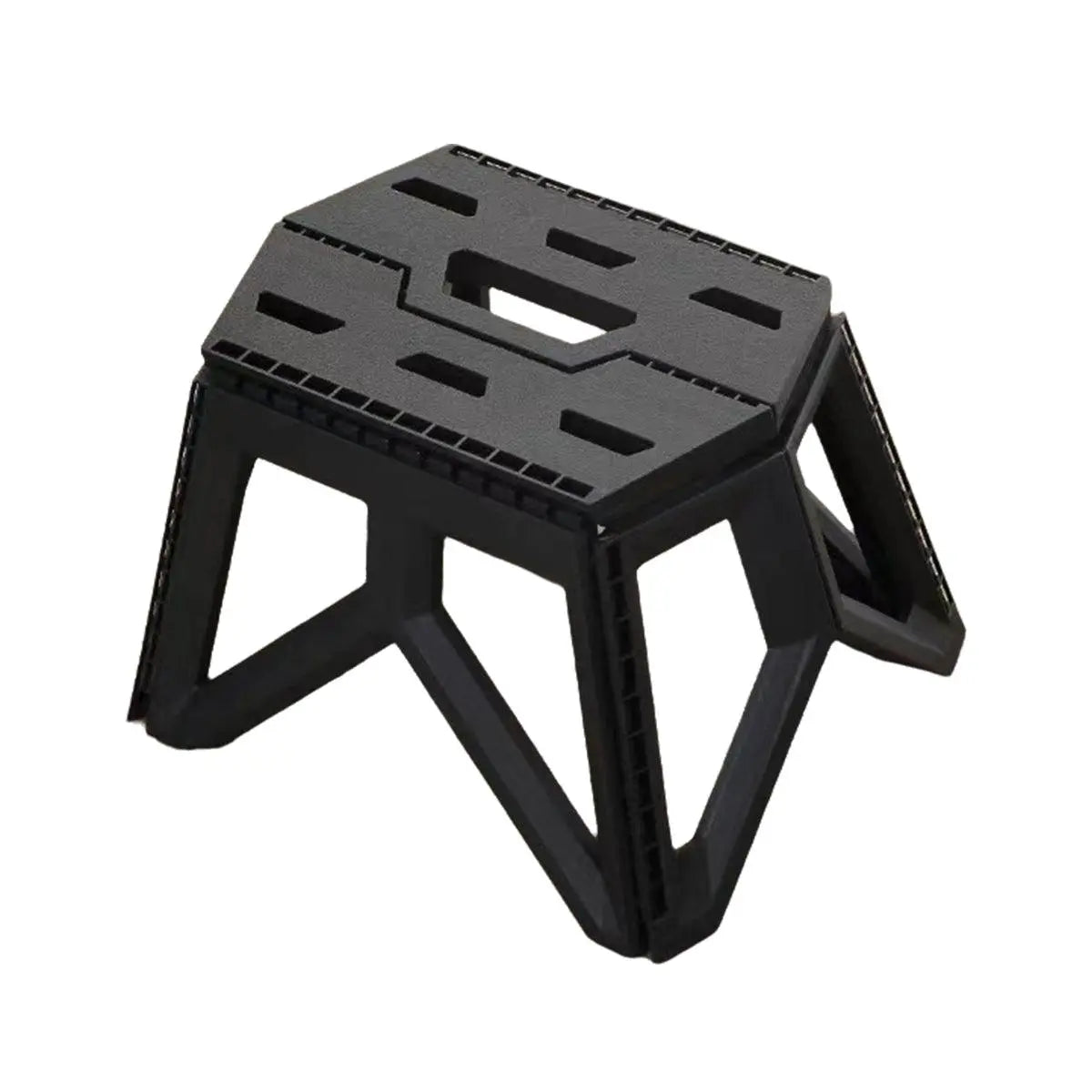 Foldable Stool Portable Fishing Stool Compact Folding Small Bench Outdoor Seat - Black Wholesale Hub