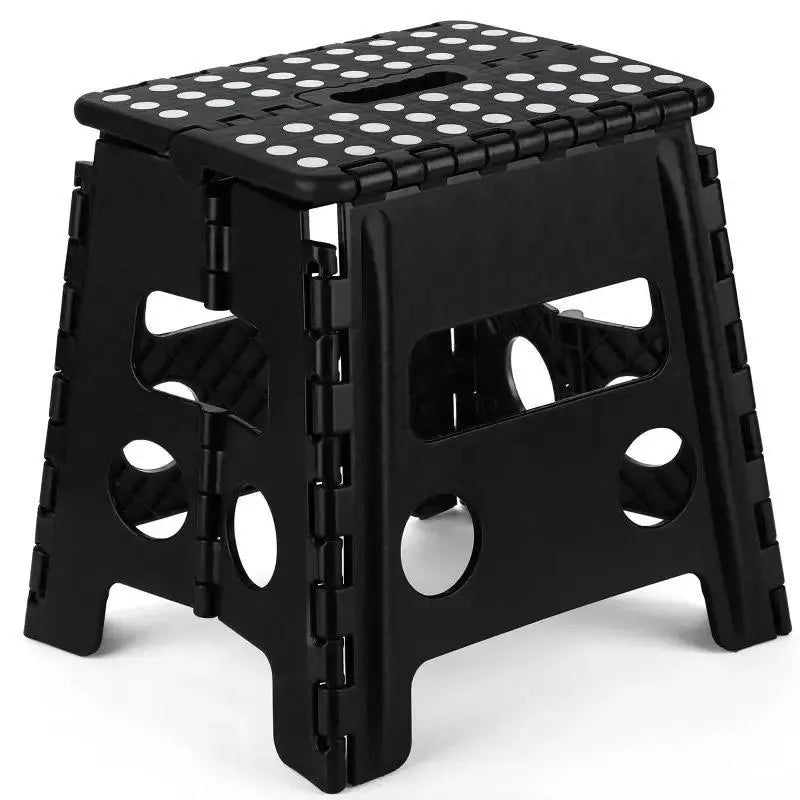 Portable Folding Plastic Stool Lightweight Collapsible Chair for Outdoor Travel - White Wholesale Hub
